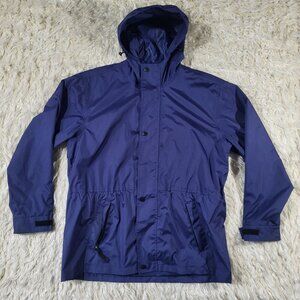 Outback Trading Company Rain Jacket Coat Hooded Blue Size Medium
